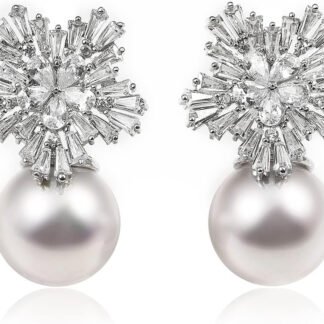 Snowflake Pearl Earrings