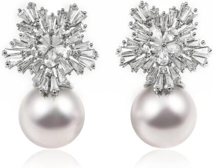 Snowflake Pearl Earrings