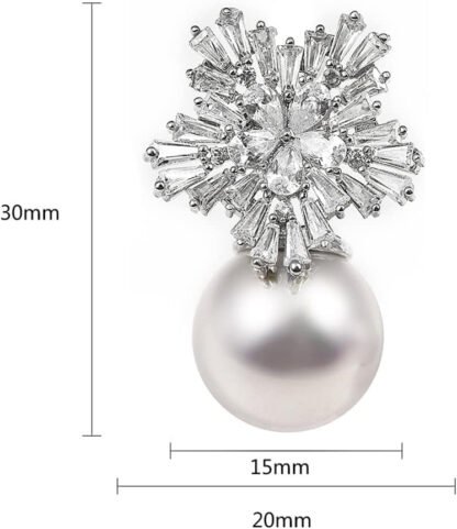 Snowflake Pearl Earrings - Image 2