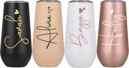 Personalized Stemless Champagne Flute