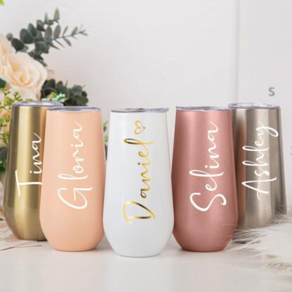 Personalized Stemless Champagne Flute - Image 3