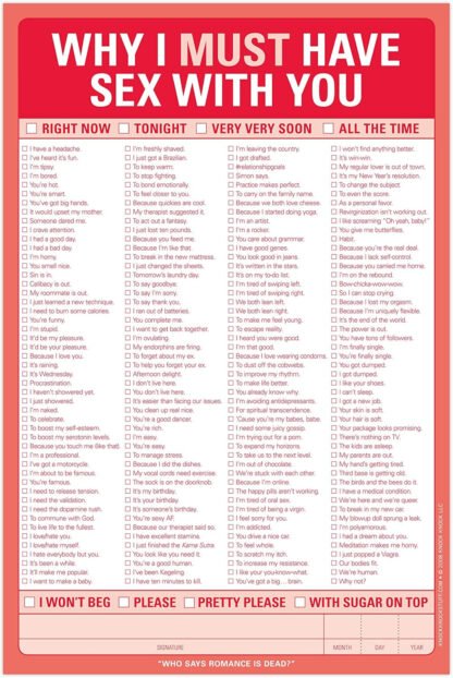 Why I MUST Have Sex With You Checklist - Image 2
