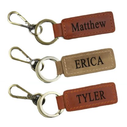 Personalized Leather Keyring