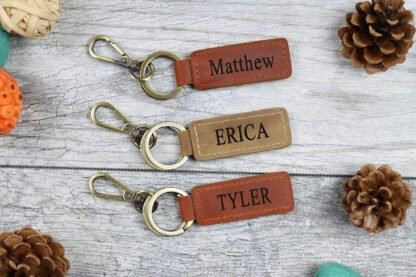 Personalized Leather Keyring - Image 4