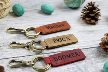 Personalized Leather Keyring - Image 6