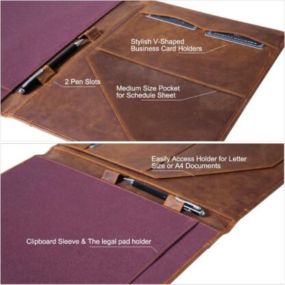 Personalized Leather Steno Pad Cover - Image 4