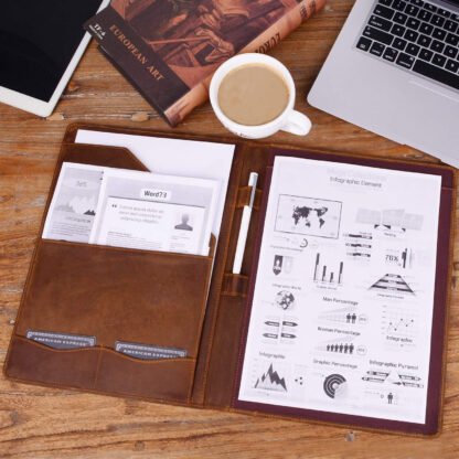Personalized Leather Steno Pad Cover - Image 5