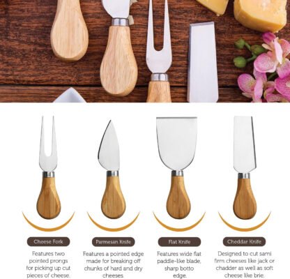 Bamboo Cheese Board Set - Image 9