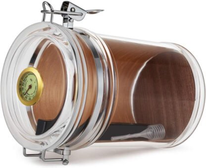 Acrylic Humidor Jar with Humidifier and Hygrometer - Image 9