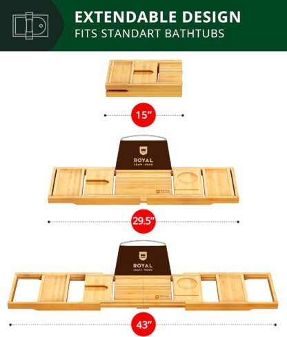 Luxury Wood Bathtub Tray - Image 6