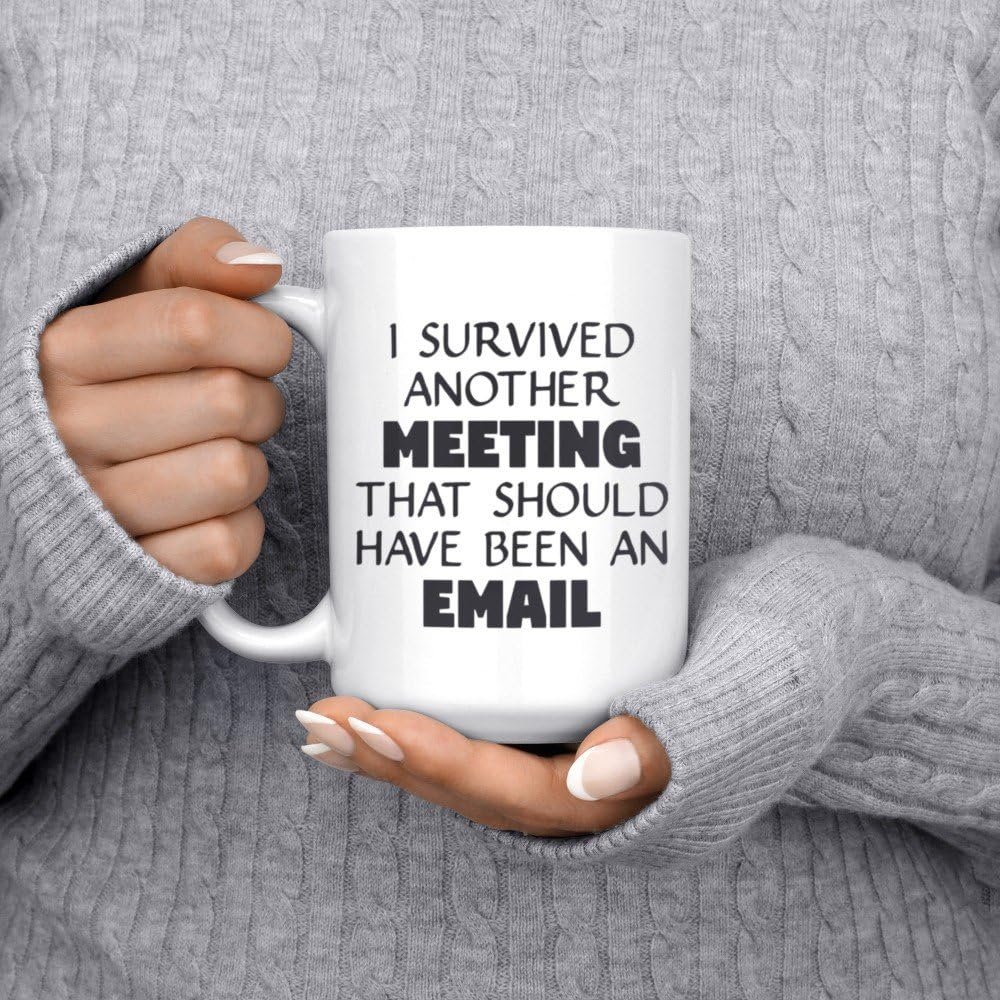 I Survived Another Meeting Coffee Mug - Image 5
