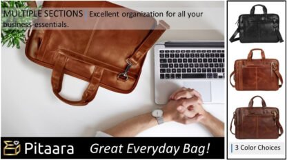 Full Grain Leather Messenger Bag - Image 5
